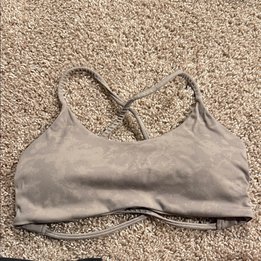 Taupe Strappy Bralette - Women Sports bra